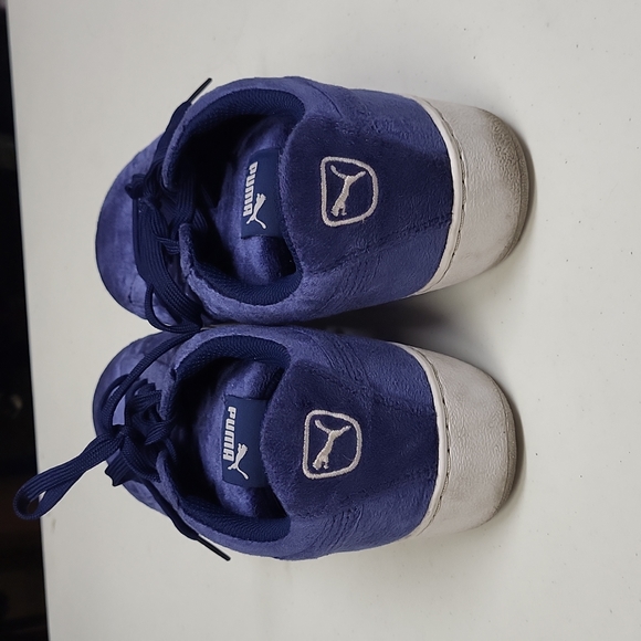 The PUMA Vikky platform Velvet Blue Basketball Women's Platform Sneaker Size 11 - Picture 7 of 10